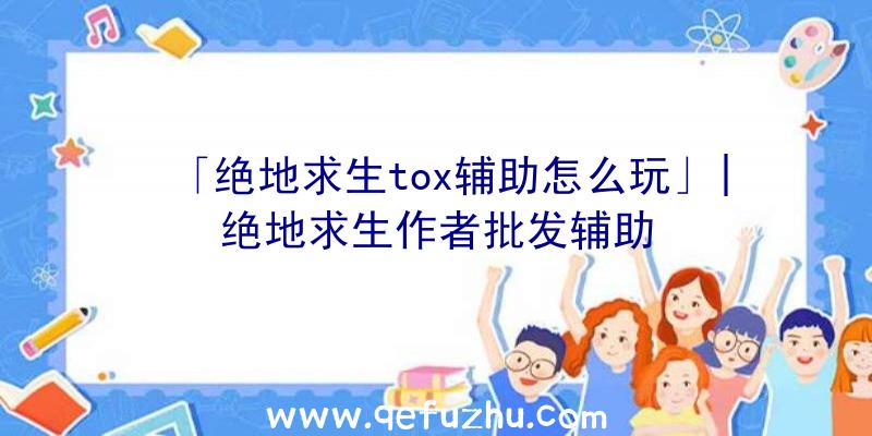 「绝地求生tox辅助怎么玩」|绝地求生作者批发辅助